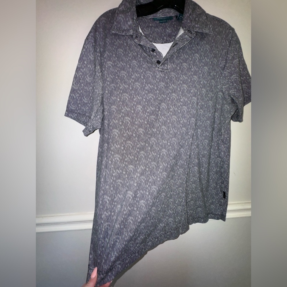 Perry Ellis Men’s Gray Pattern Polo